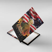 Harriet Tubman Canvas Wall Art American Flag Background Underground Railroad Quote Powerful Civil Rights - Wonder Print Shop