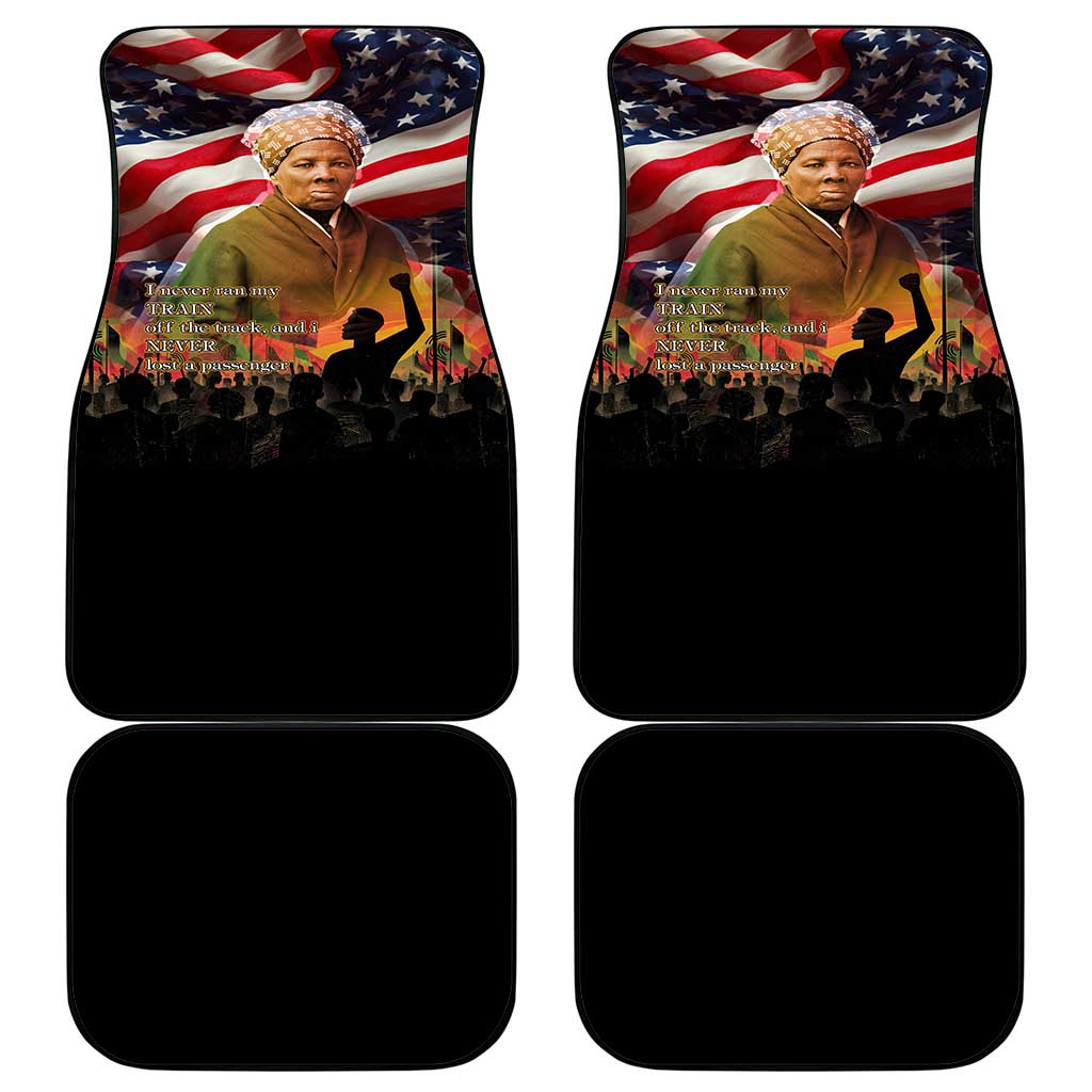 Harriet Tubman Car Mats American Flag Background Underground Railroad Quote Powerful Civil Rights - Wonder Print Shop