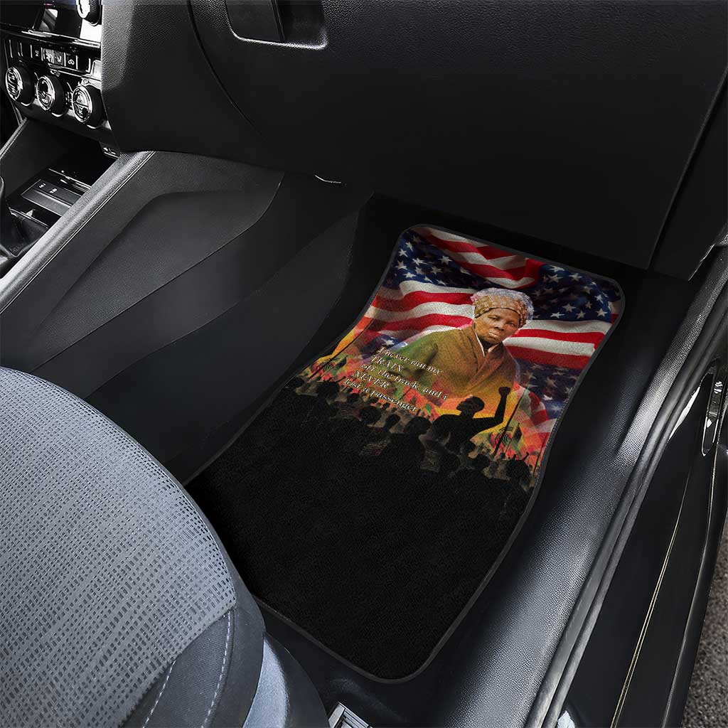 Harriet Tubman Car Mats American Flag Background Underground Railroad Quote Powerful Civil Rights - Wonder Print Shop