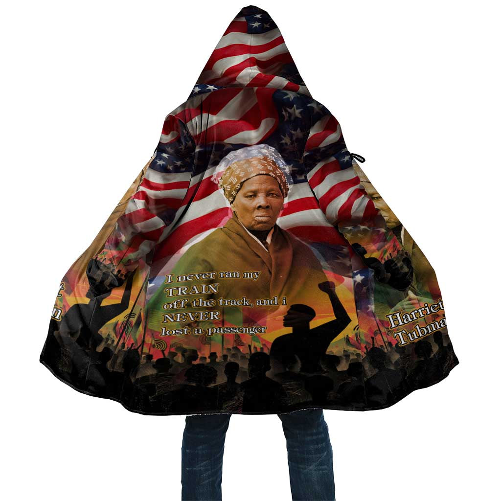 Harriet Tubman Cloak American Flag Background Underground Railroad Quote Powerful Civil Rights - Wonder Print Shop