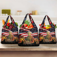 Harriet Tubman Grocery Bag American Flag Background Underground Railroad Quote Powerful Civil Rights - Wonder Print Shop