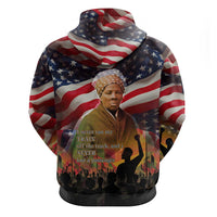 Harriet Tubman Hoodie American Flag Background Underground Railroad Quote Powerful Civil Rights - Wonder Print Shop
