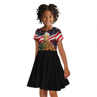 Harriet Tubman Kid Short Sleeve Dress American Flag Background Underground Railroad Quote Powerful Civil Rights TS04