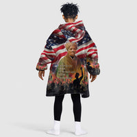 Harriet Tubman Kid Wearable Blanket Hoodie American Flag Background Underground Railroad Quote Powerful Civil Rights - Wonder Print Shop