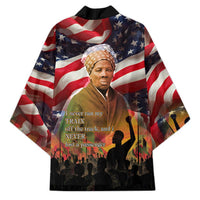 Harriet Tubman Kimono American Flag Background Underground Railroad Quote Powerful Civil Rights - Wonder Print Shop