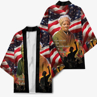 Harriet Tubman Kimono American Flag Background Underground Railroad Quote Powerful Civil Rights - Wonder Print Shop