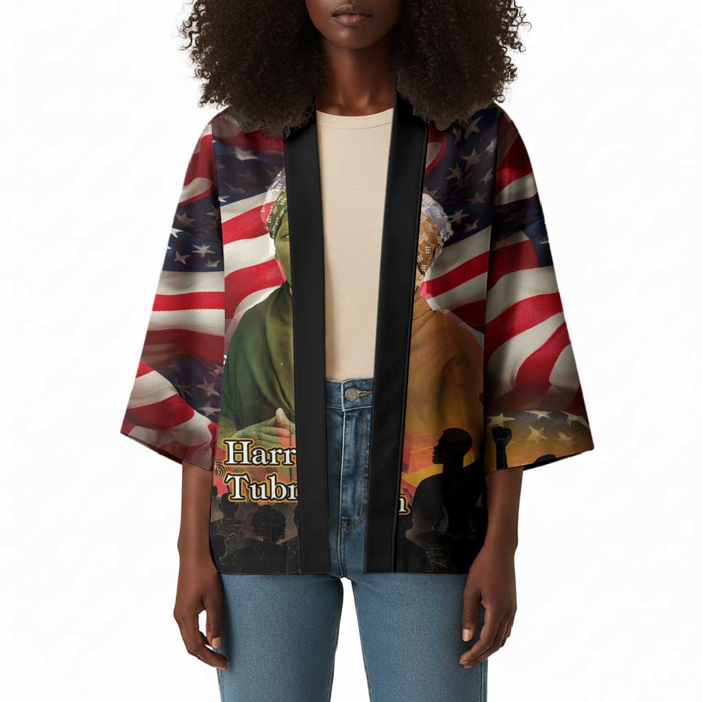 Harriet Tubman Kimono American Flag Background Underground Railroad Quote Powerful Civil Rights - Wonder Print Shop