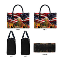 Harriet Tubman Leather Bag American Flag Background Underground Railroad Quote Powerful Civil Rights - Wonder Print Shop