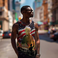 Harriet Tubman Men Tank Top American Flag Background Underground Railroad Quote Powerful Civil Rights - Wonder Print Shop