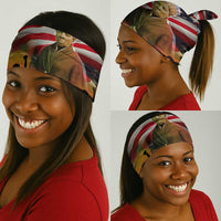 Harriet Tubman Neck Gaiter American Flag Background Underground Railroad Quote Powerful Civil Rights - Wonder Print Shop