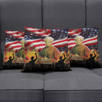Harriet Tubman Pillow Cover American Flag Background Underground Railroad Quote Powerful Civil Rights - Wonder Print Shop