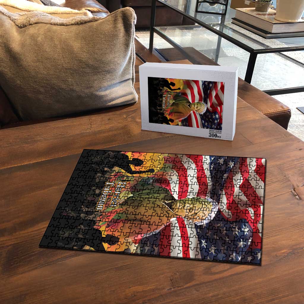 Harriet Tubman Puzzle American Flag Background Underground Railroad Quote Powerful Civil Rights - Wonder Print Shop