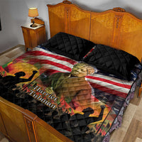 Harriet Tubman Quilt Bed Set American Flag Background Underground Railroad Quote Powerful Civil Rights - Wonder Print Shop