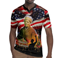 Harriet Tubman Rugby Jersey American Flag Background Underground Railroad Quote Powerful Civil Rights TS04