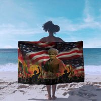 Harriet Tubman Sarong American Flag Background Underground Railroad Quote Powerful Civil Rights - Wonder Print Shop