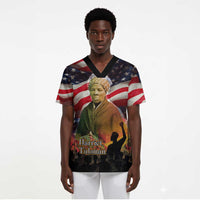 Harriet Tubman Scrub Top American Flag Background Underground Railroad Quote Powerful Civil Rights - Wonder Print Shop