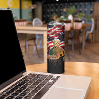 Harriet Tubman Skinny Tumbler American Flag Background Underground Railroad Quote Powerful Civil Rights - Wonder Print Shop