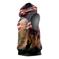 Harriet Tubman Sleeveless Hoodie American Flag Background Underground Railroad Quote Powerful Civil Rights - Wonder Print Shop