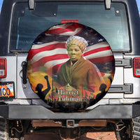 Harriet Tubman Spare Tire Cover American Flag Background Underground Railroad Quote Powerful Civil Rights - Wonder Print Shop