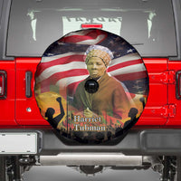 Harriet Tubman Spare Tire Cover American Flag Background Underground Railroad Quote Powerful Civil Rights - Wonder Print Shop