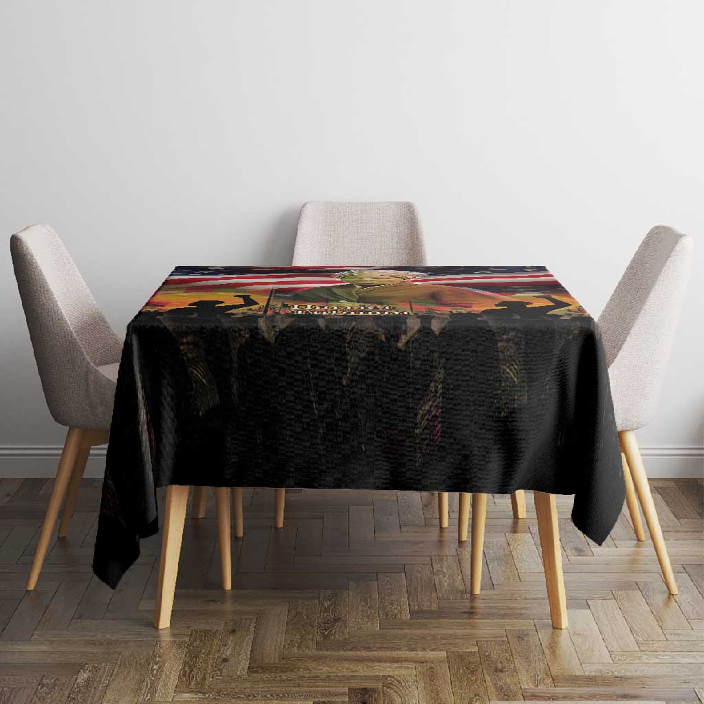 Harriet Tubman Tablecloth American Flag Background Underground Railroad Quote Powerful Civil Rights - Wonder Print Shop
