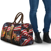 Harriet Tubman Travel Bag American Flag Background Underground Railroad Quote Powerful Civil Rights - Wonder Print Shop