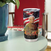 Harriet Tubman Tumbler Cup American Flag Background Underground Railroad Quote Powerful Civil Rights - Wonder Print Shop