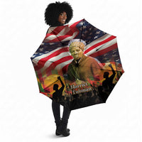 Harriet Tubman Umbrella American Flag Background Underground Railroad Quote Powerful Civil Rights - Wonder Print Shop