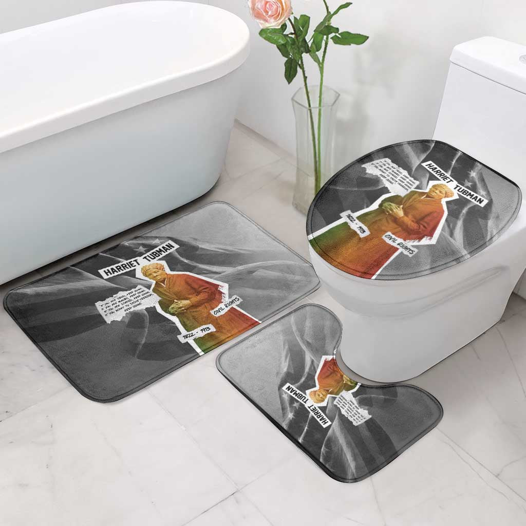 Harriet Tubman Bathroom Set American Flag Background Civil Rights Quote Keep Going Tribute Design - Wonder Print Shop