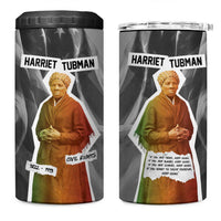 Harriet Tubman 4 in 1 Can Cooler Tumbler American Flag Background Civil Rights Quote Keep Going Tribute Design - Wonder Print Shop
