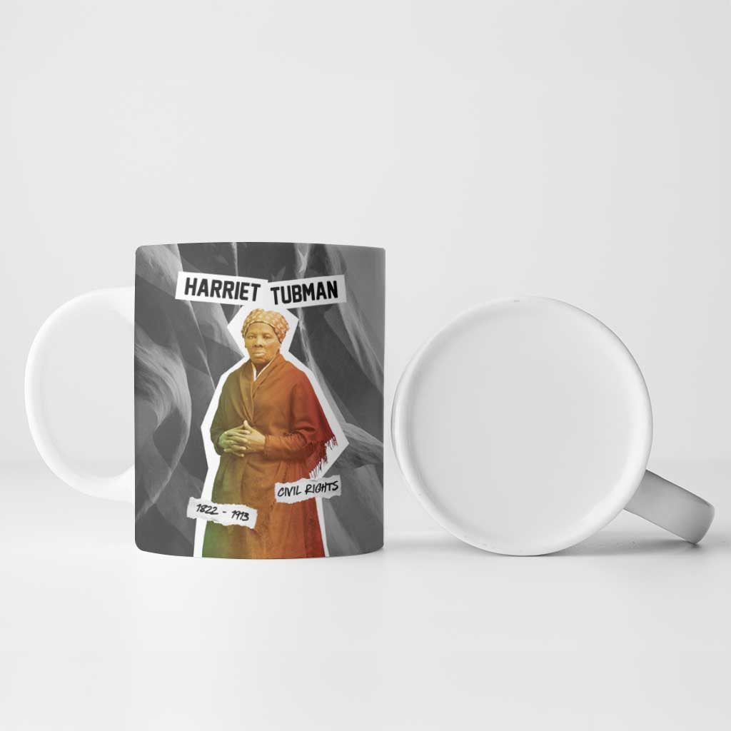 Harriet Tubman Ceramic Mug American Flag Background Civil Rights Quote Keep Going Tribute Design - Wonder Print Shop