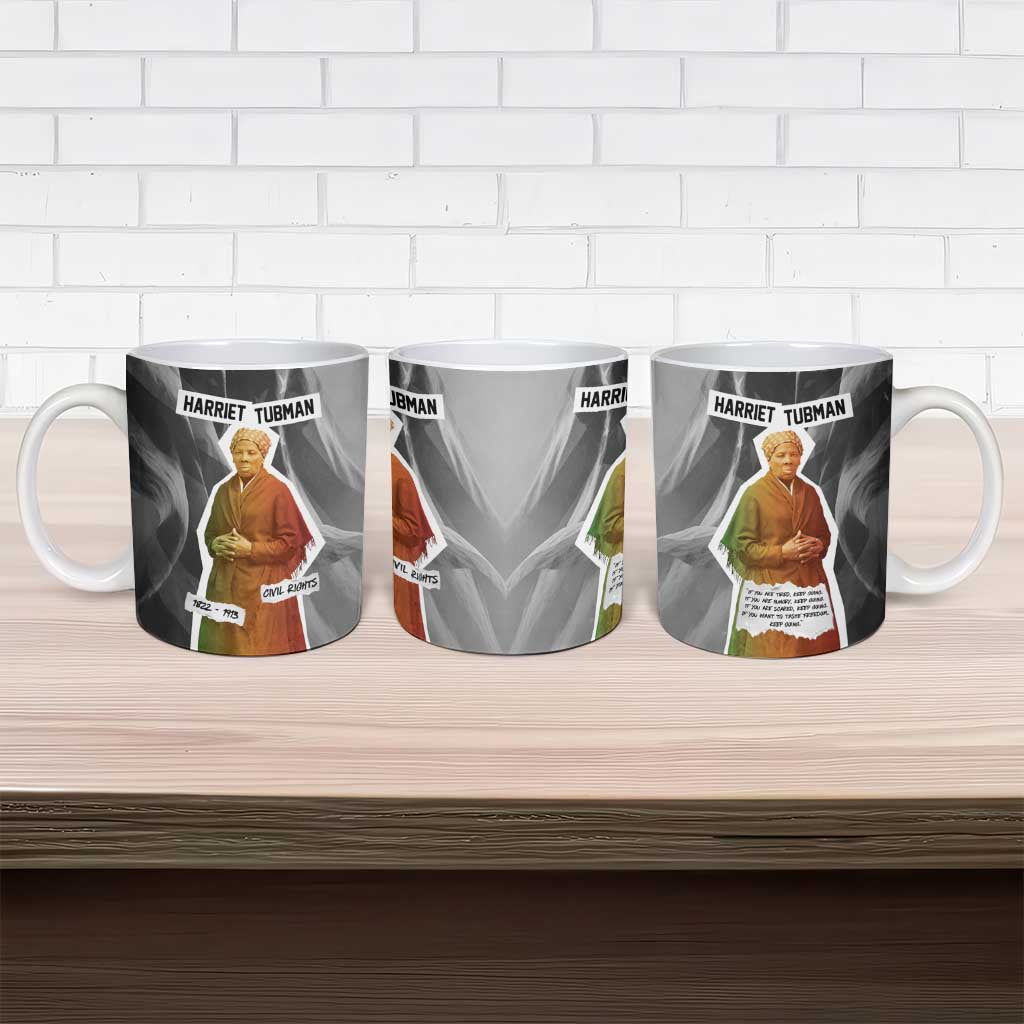 Harriet Tubman Ceramic Mug American Flag Background Civil Rights Quote Keep Going Tribute Design - Wonder Print Shop