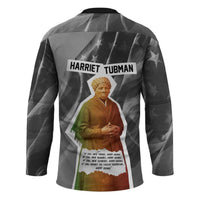 Harriet Tubman Hockey Jersey American Flag Background Civil Rights Quote Keep Going Tribute Design - Wonder Print Shop
