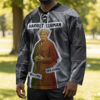 Harriet Tubman Hockey Jersey American Flag Background Civil Rights Quote Keep Going Tribute Design - Wonder Print Shop