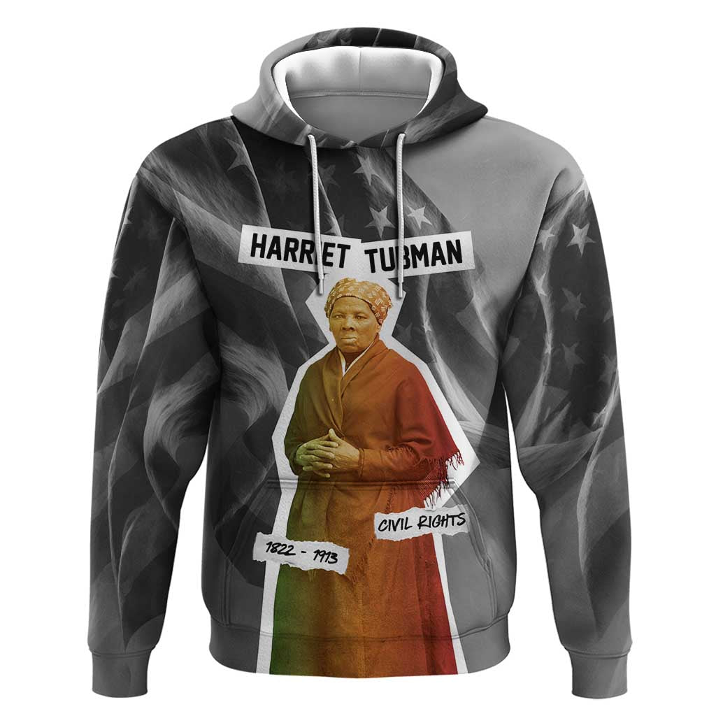 Harriet Tubman Hoodie American Flag Background Civil Rights Quote Keep Going Tribute Design - Wonder Print Shop