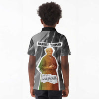 Harriet Tubman Kid Polo Shirt American Flag Background Civil Rights Quote Keep Going Tribute Design TS04