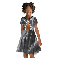 Harriet Tubman Kid Short Sleeve Dress American Flag Background Civil Rights Quote Keep Going Tribute Design TS04