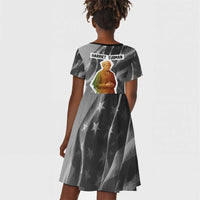 Harriet Tubman Kid Short Sleeve Dress American Flag Background Civil Rights Quote Keep Going Tribute Design TS04