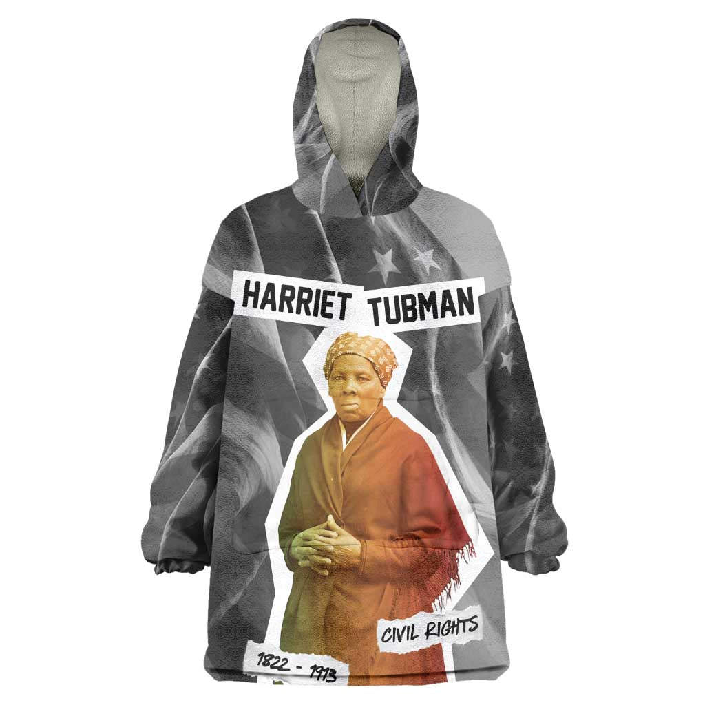 Harriet Tubman Kid Wearable Blanket Hoodie American Flag Background Civil Rights Quote Keep Going Tribute Design - Wonder Print Shop