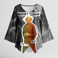 Harriet Tubman Kimono Sleeve Blouse American Flag Background Civil Rights Quote Keep Going Tribute Design - Wonder Print Shop