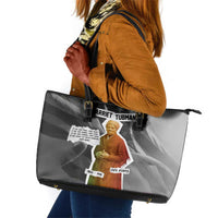 Harriet Tubman Leather Tote Bag American Flag Background Civil Rights Quote Keep Going Tribute Design - Wonder Print Shop