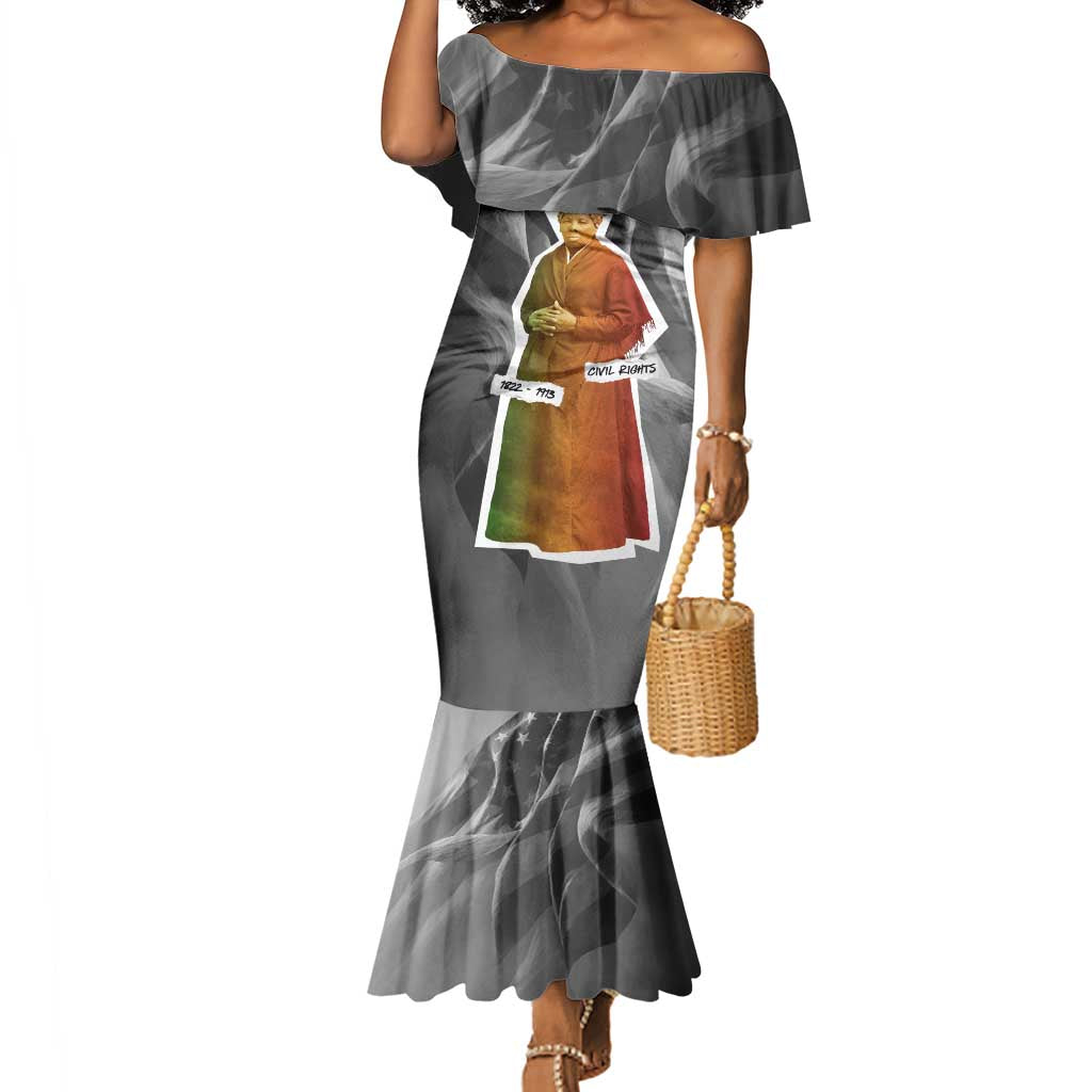 Harriet Tubman Mermaid Dress American Flag Background Civil Rights Quote Keep Going Tribute Design TS04