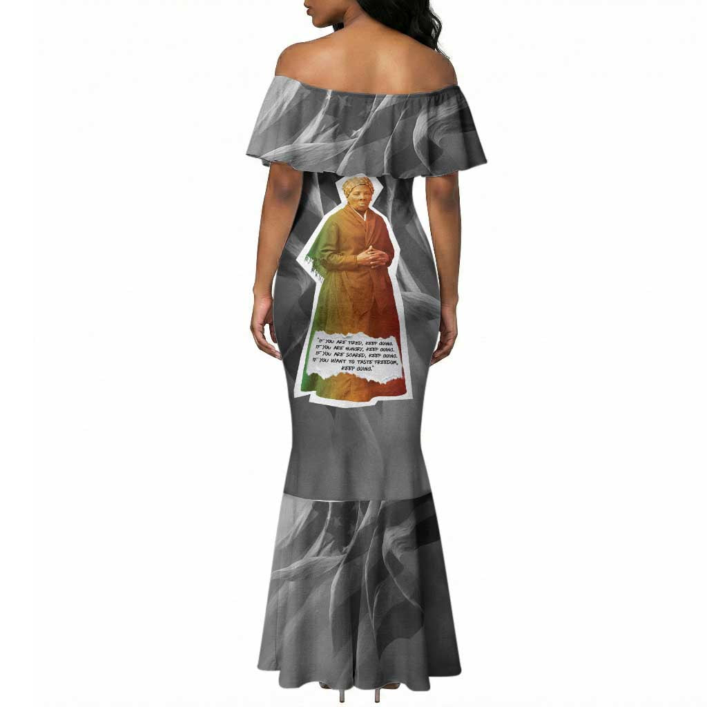 Harriet Tubman Mermaid Dress American Flag Background Civil Rights Quote Keep Going Tribute Design TS04
