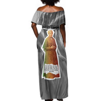 Harriet Tubman Off Shoulder Maxi Dress American Flag Background Civil Rights Quote Keep Going Tribute Design - Wonder Print Shop