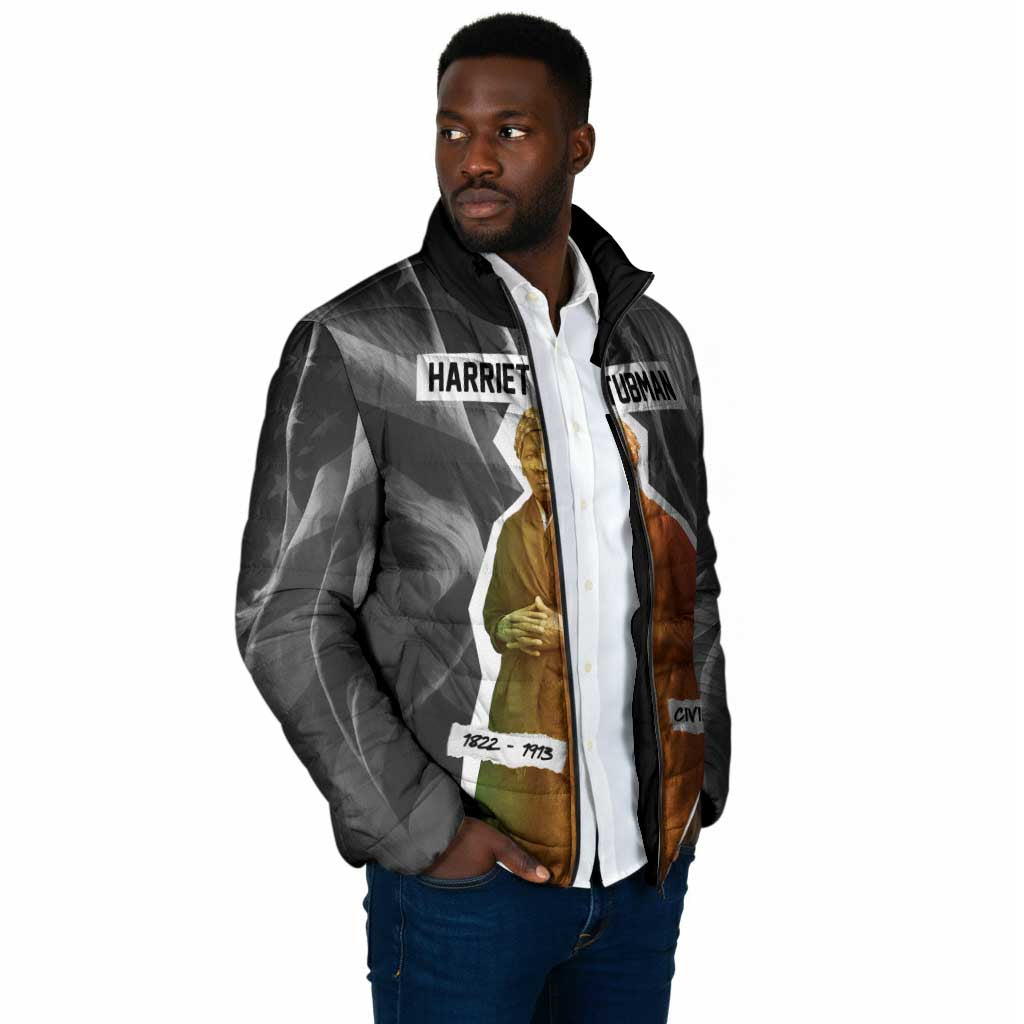 Harriet Tubman Padded Jacket American Flag Background Civil Rights Quote Keep Going Tribute Design - Wonder Print Shop