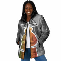 Harriet Tubman Padded Jacket American Flag Background Civil Rights Quote Keep Going Tribute Design - Wonder Print Shop