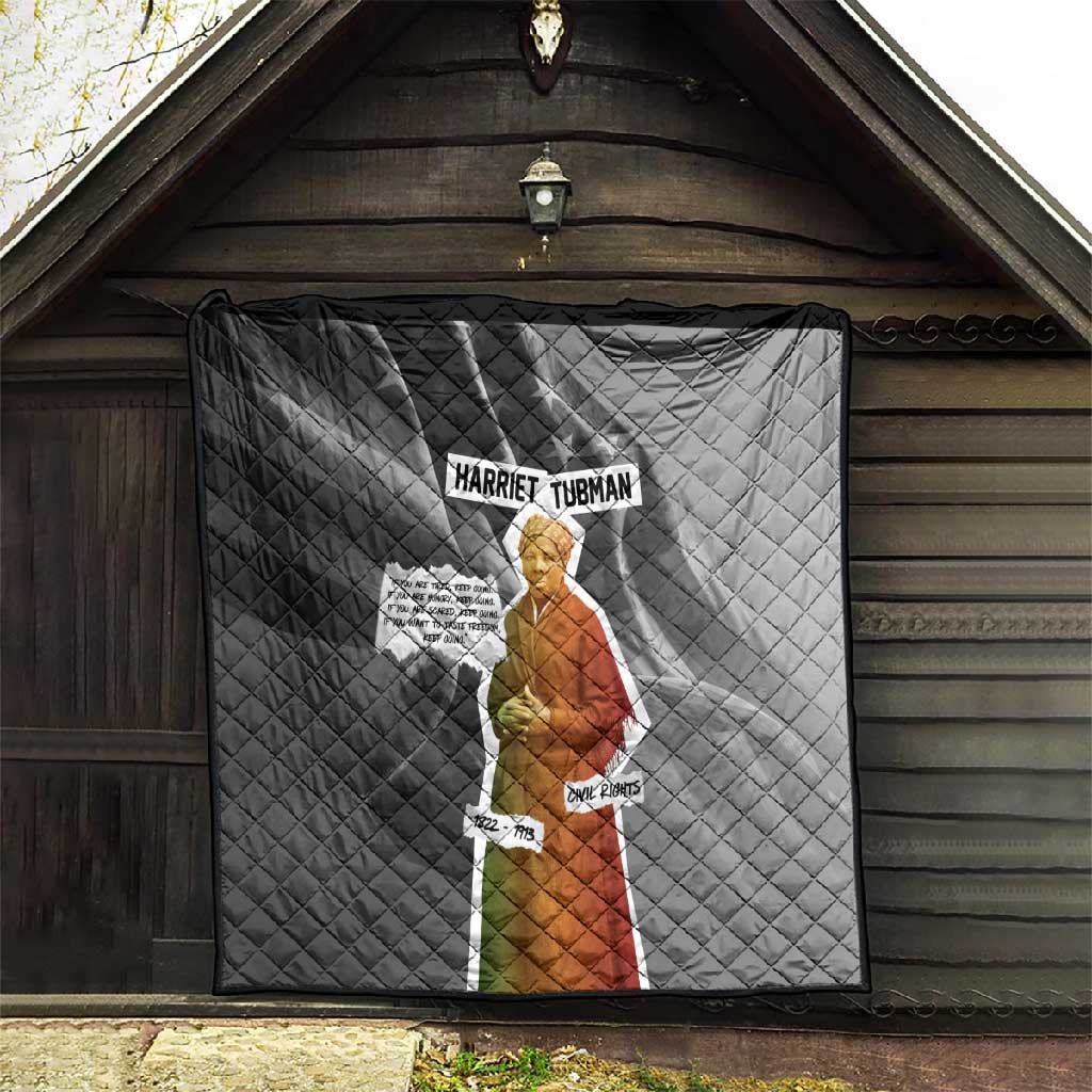 Harriet Tubman Quilt American Flag Background Civil Rights Quote Keep Going Tribute Design - Wonder Print Shop