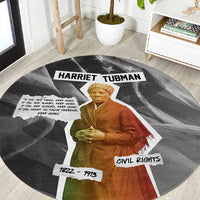 Harriet Tubman Round Carpet American Flag Background Civil Rights Quote Keep Going Tribute Design - Wonder Print Shop