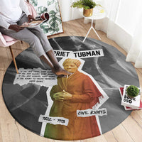 Harriet Tubman Round Carpet American Flag Background Civil Rights Quote Keep Going Tribute Design - Wonder Print Shop