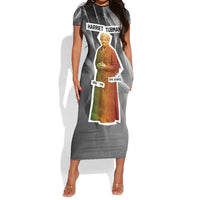 Harriet Tubman Short Sleeve Bodycon Dress American Flag Background Civil Rights Quote Keep Going Tribute Design TS04